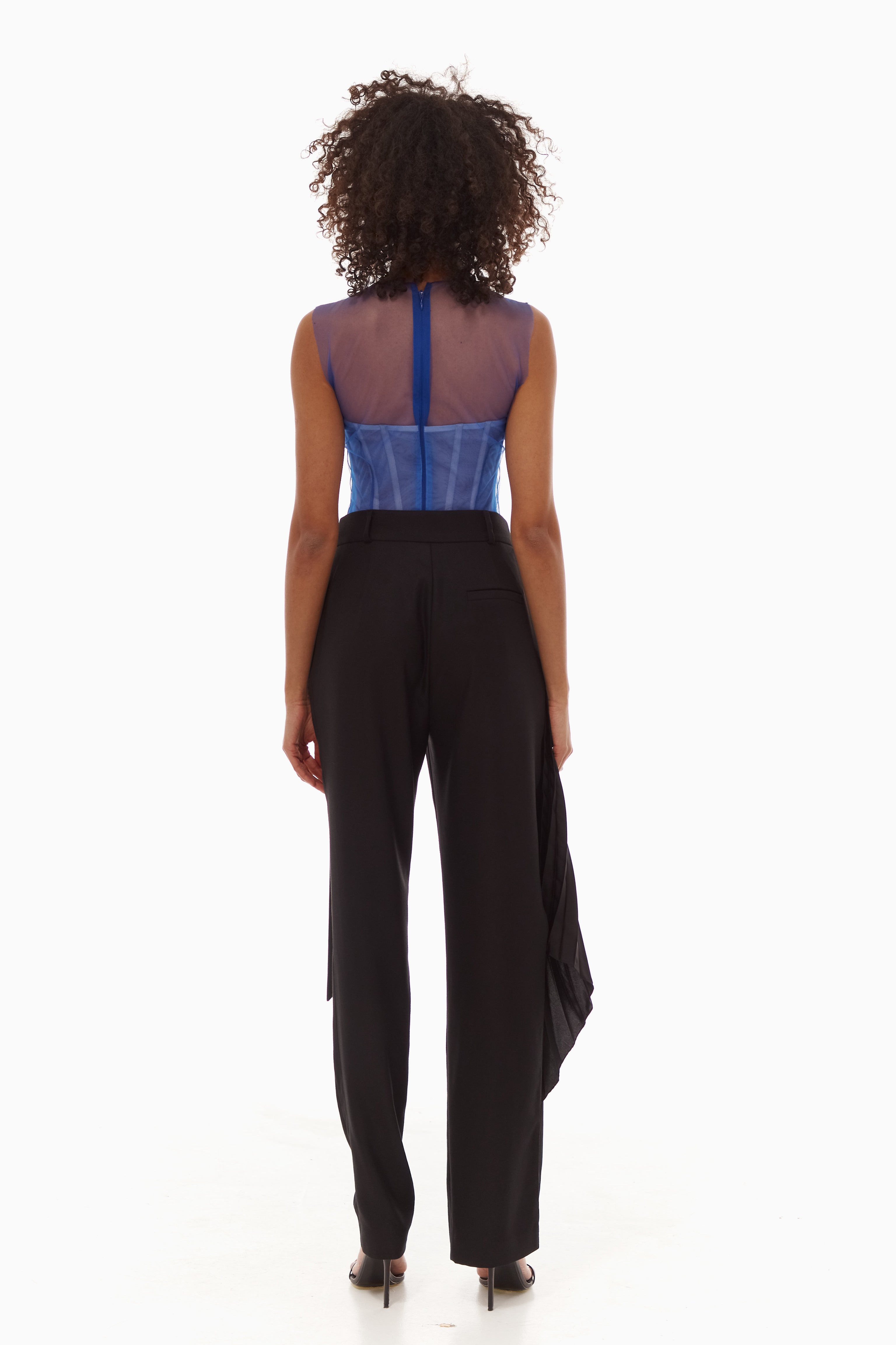 Side pleated pants