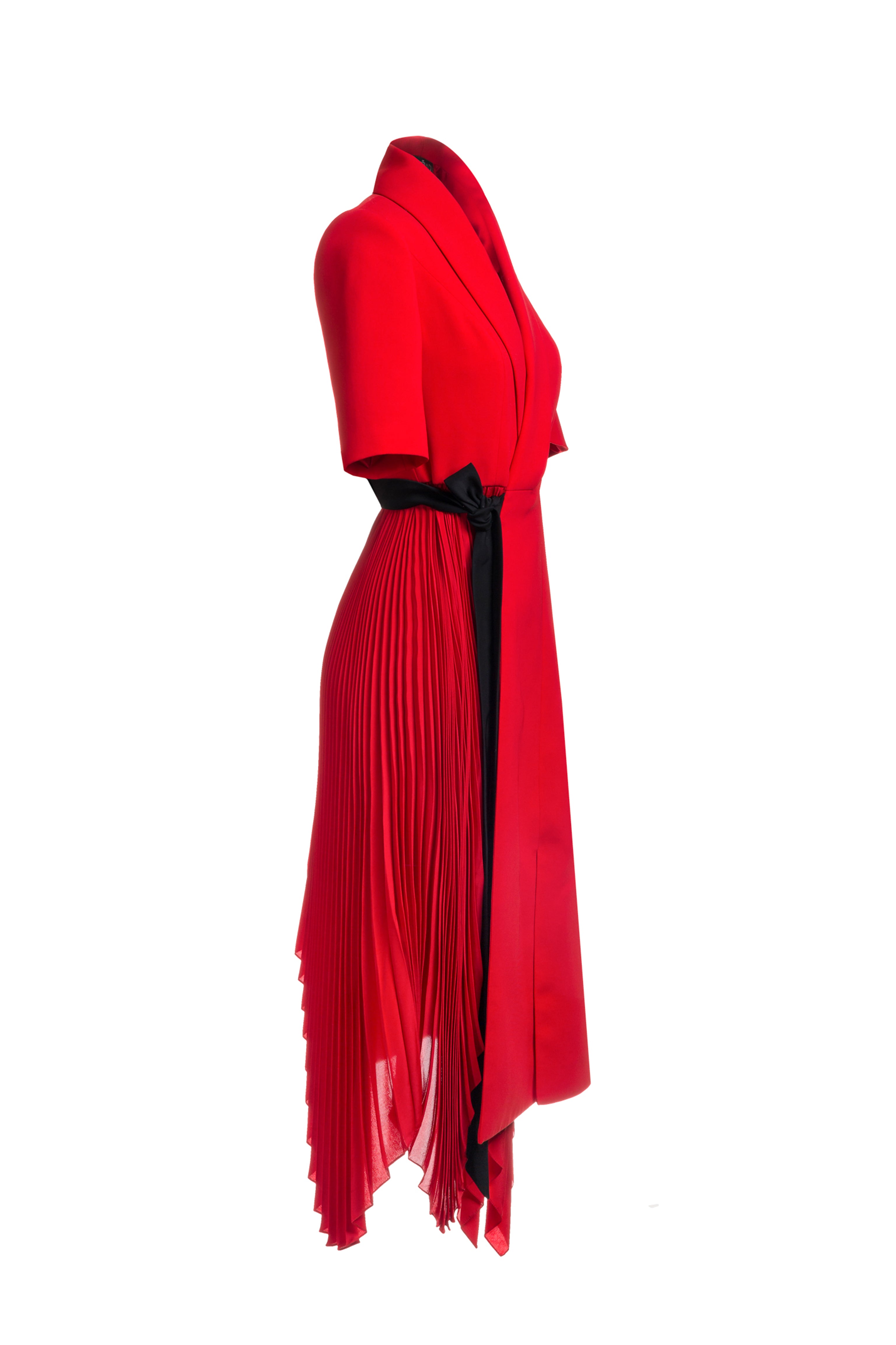 Pleated side signature dress