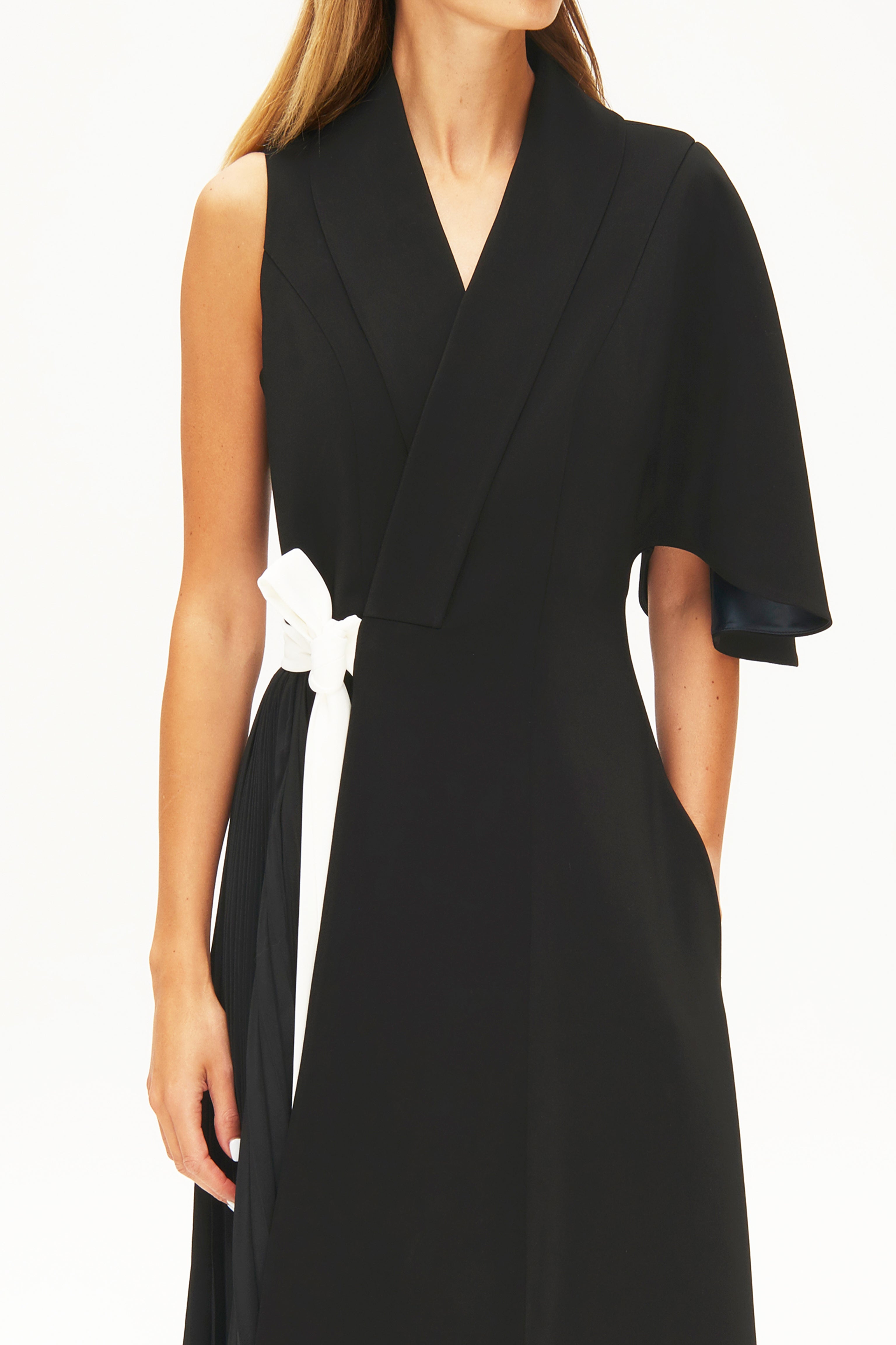 Pleated side signature dress